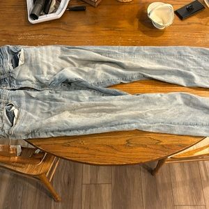 Jeans with slight rip in crotch area